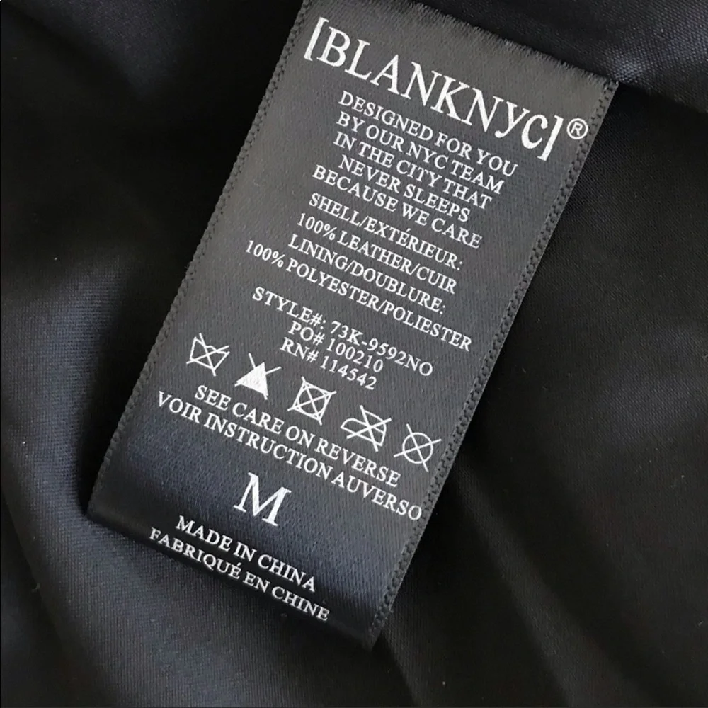 BLANK NYC Black 100% Suede Leather Moto Jacket - Picture 4 of 7